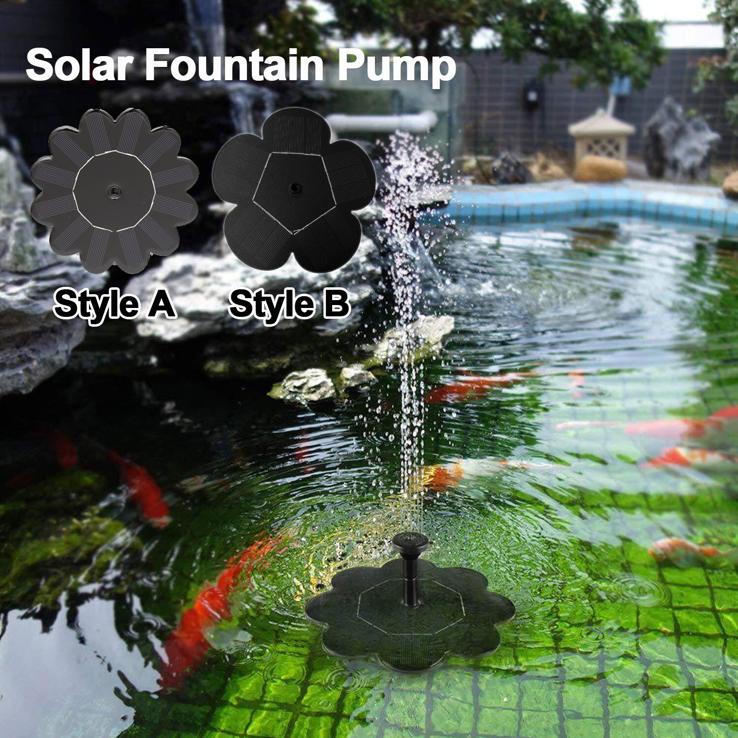 Solar Powered Bird Bath Fountain Outdoor Bird Bath Watering Submersible Pump for Garden Pond Patio Aquarium Pool Solar Fountain