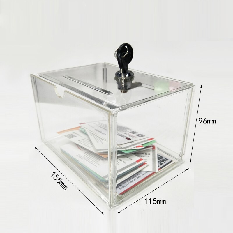 WSHYUFEI Counter Acrylic Donation Collection Box,perspex Charity Fundraising Box With Keylock Ygb-007