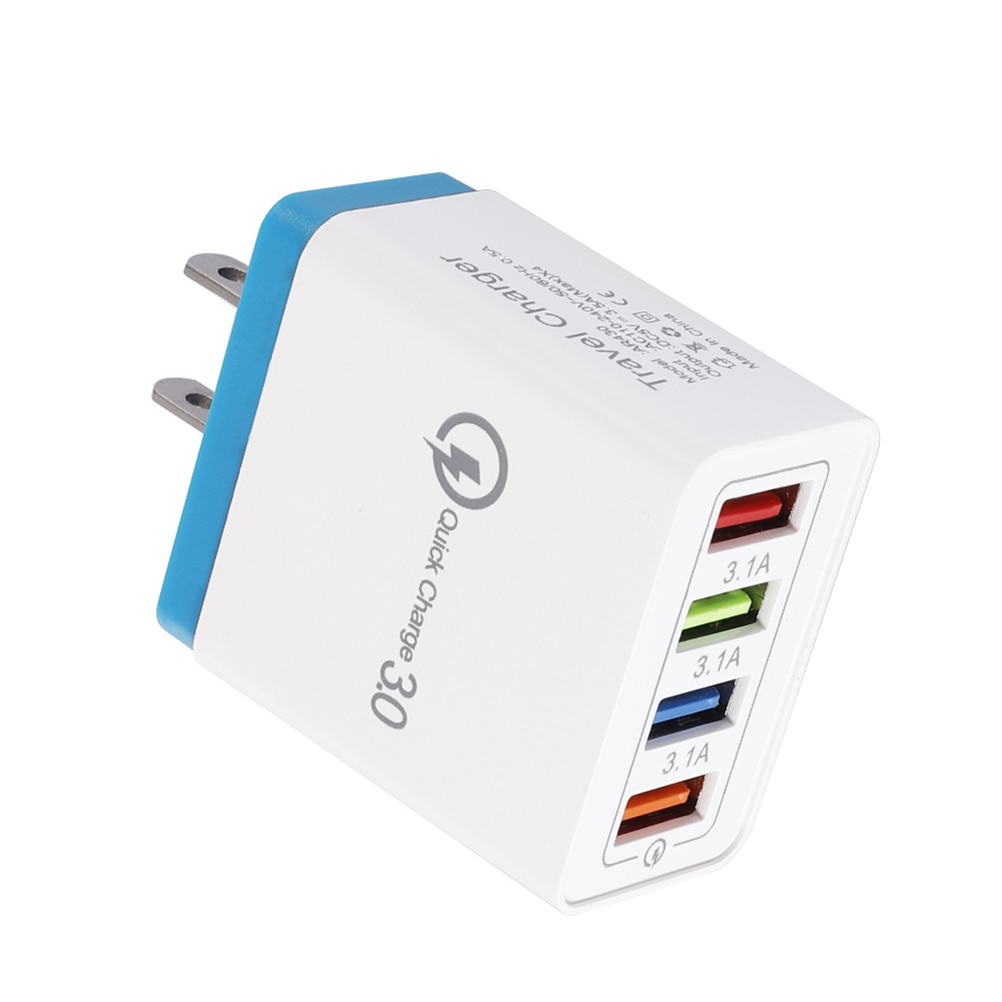 4 Häfen usb ladegerät Schnell Ladegerät 3,0 USB Ladegerät für Samsung iPhone Xiaomi mi9 Tablette Schnelle Zauberstab Ladegerät UNS EU stecker Adapter
