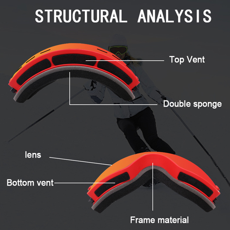 Gafas de esquí de X-TIGER para hombre y mujer, accesorios de esquí para deportes al aire libre, antiniebla, equipo de esquí, novedad de 2022