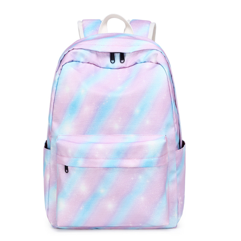 Atinfor Frauen Rucksack Mädchen Laptop Rucksäcke Hochschule Bookbag Weibliche Streifen Tornister Nette Schule Tasche für Jugendliche: Rosa Streifen