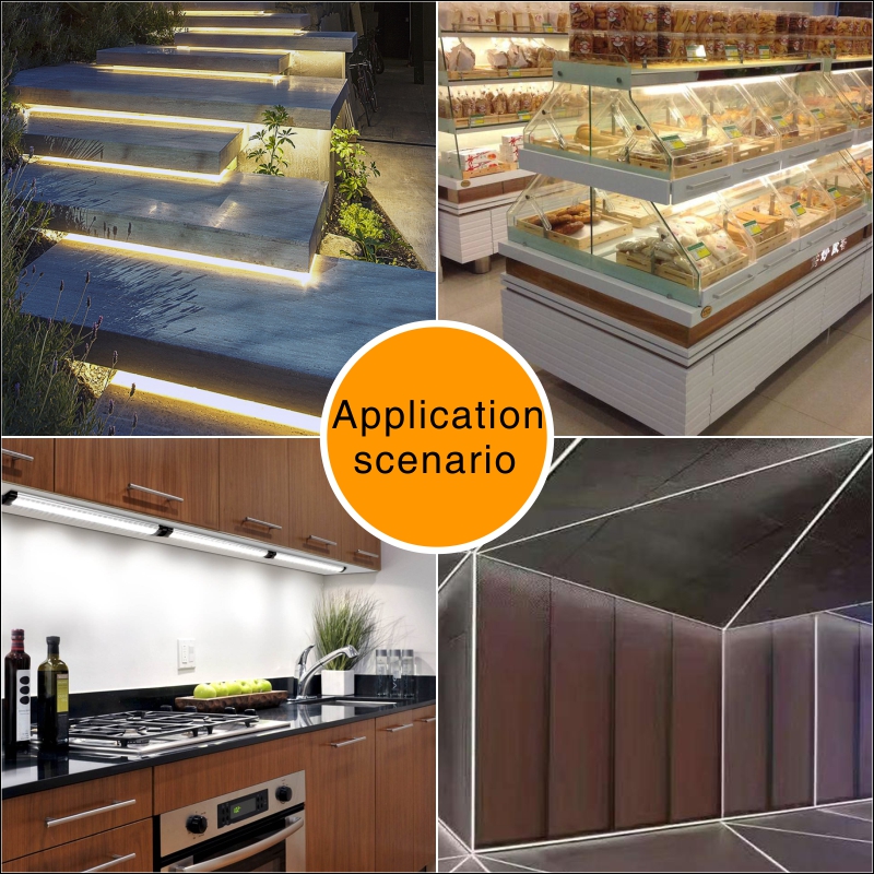 5Pcs Wall Corner LED Bar Light 72LEDs High Brightness LED Strip Clear Shell Milky White Shell 30cm 50cm LED Kitchen Lighting