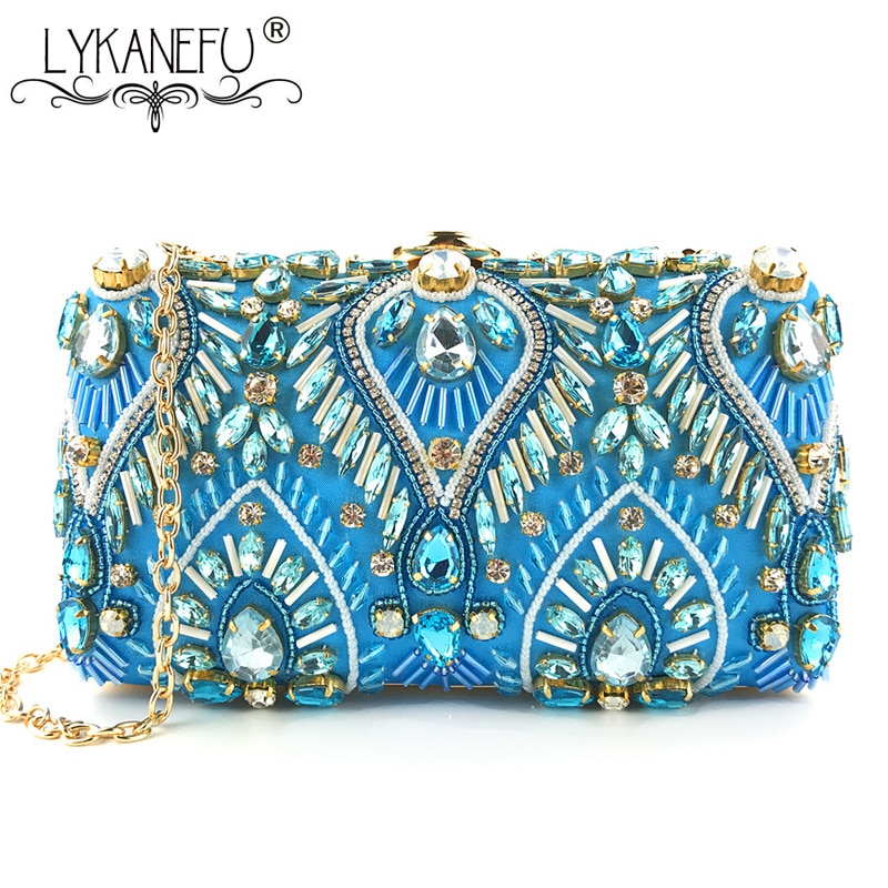 Lykanefu luxe diamanten banket avondtas damestas damestas clutches bruid bruiloft handtas ketting schoudertassen