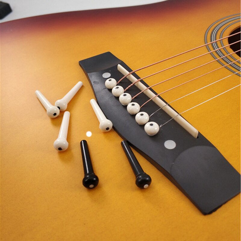 6 Stks/partij 6 String Gitaar Bridge Pins Plastic Bridge Pins Snaarinstrumenten Folk Akoestische Klassieke Gitaar Accessoires