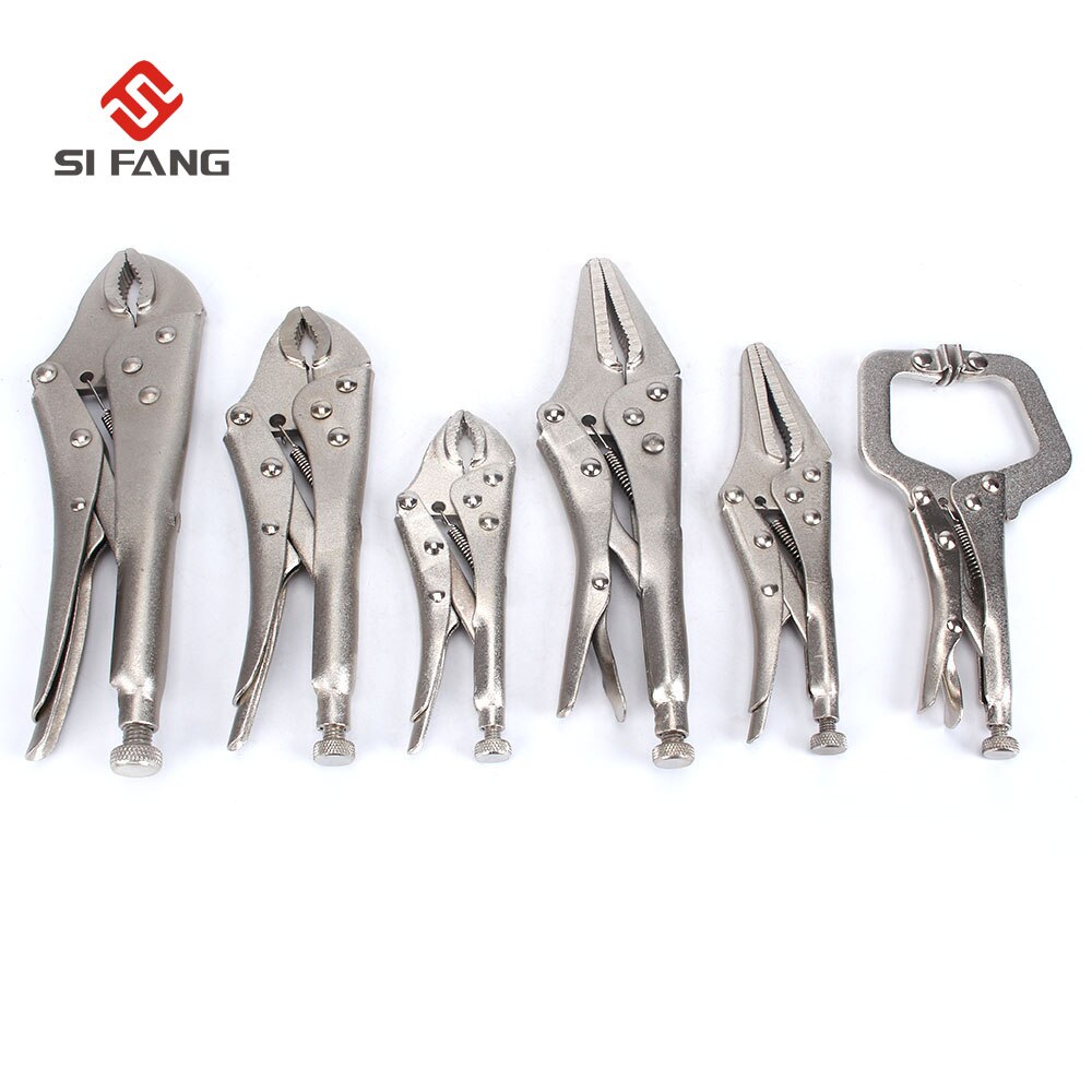 6pcs Set Lock Grip Clamp Locking Pliers Welding Tools Pliers Gourd Mouth Pliers Locking Tab Pliers Multifunction