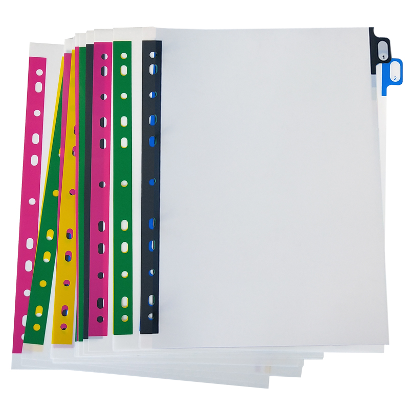 Classeur de documents A4 blanc pur 5/10/20 feuilles, diviseur d&#39;indexation en plastique souple 11 trous d&#39;étiquette, classeur de portefeuille, organisateur de fichiers d&#39;école de bureau