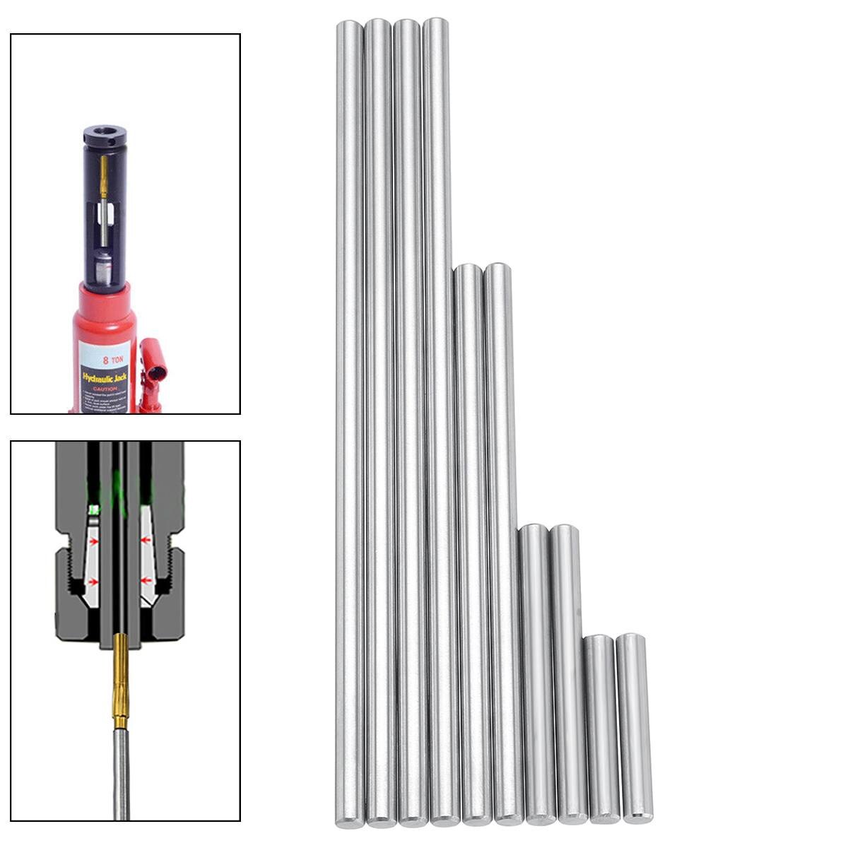 10pcs/set 5.2mm Ejector Pins Set 3.2-15.2cm Reamer for Pushing Rifling Buttons Ejector Pins Machine Tools