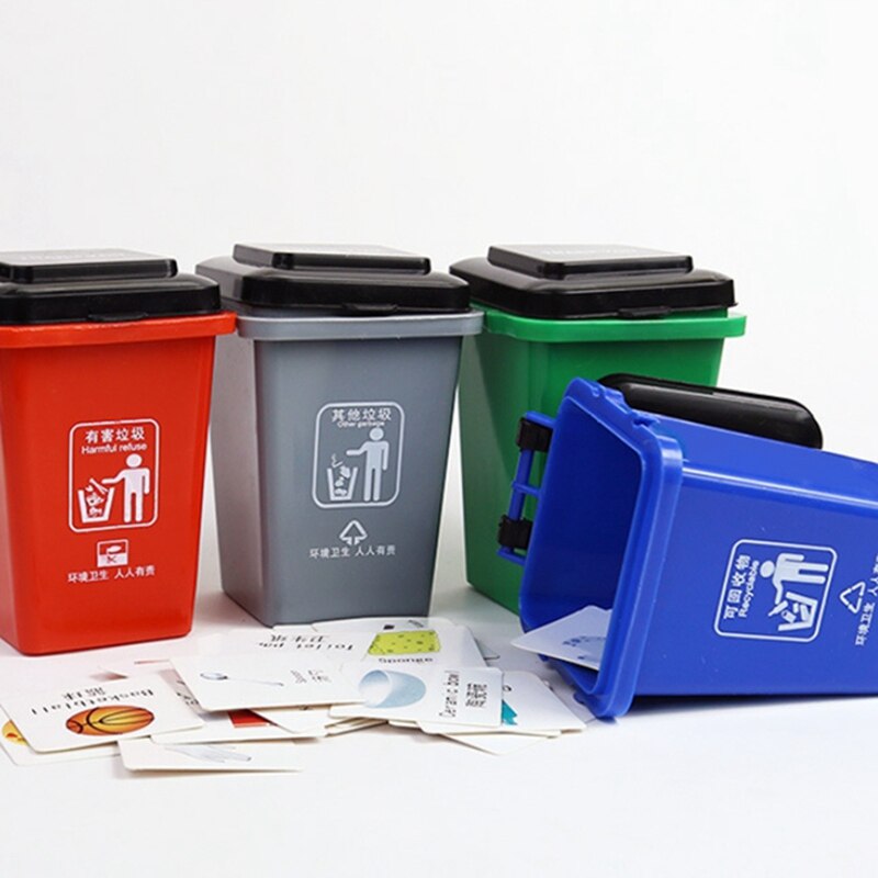 Garbage Classification Toy Trash Can Early Educational Teaching Aid Knowledge Game Mini Trash Can Learn Life Skills