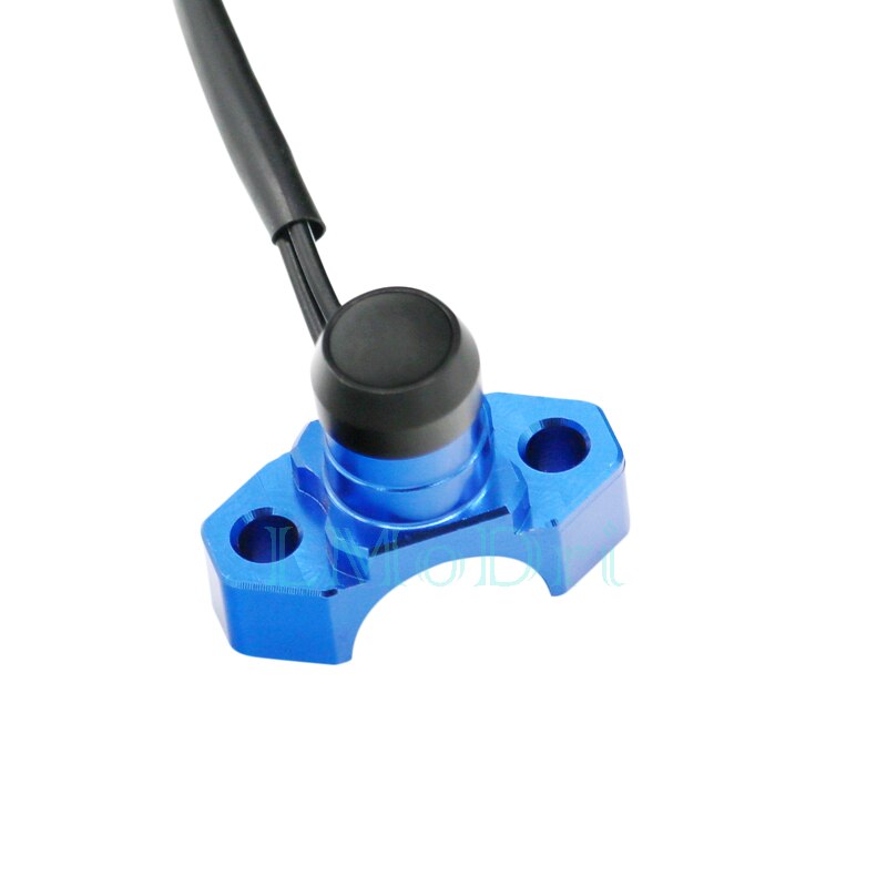 LMoDri-Interruptor de aluminio CNC para motocicleta, manillar de botón de retorno Manual, luces delanteras de montaje, 22mm: Azul