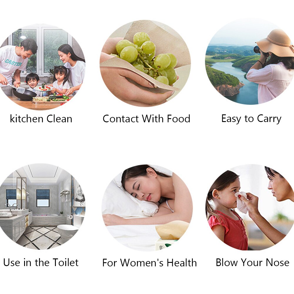 12 Rolls Skin Friendly Bamboo Toilet Paper Tissue Household Bathroom 3 Layer Primary Colour Soft Kitchen Roll Paper