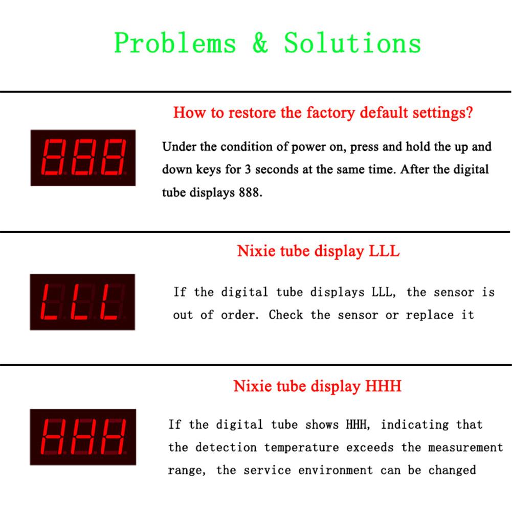 12V 24V 220VAC Digital LED Temperature Controller XH-W3001 For Incubator Cooling Heating Switch Thermostat NTC Sensor