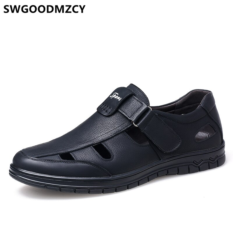 Mens Sandals Summer Italian Leather Sandals For Men Shoes Men Mens-shoes-casual Sandalias Hombre Sepatu Sneaker Pria
