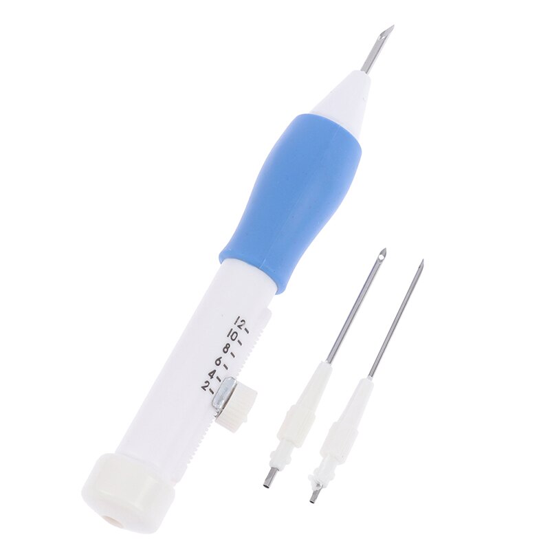 Bolígrafo para bordar lápiz mágico para bordado, bolígrafo para bordar DIY, manualidades, lápiz mágico para bordado, bolígrafo para bordar, Juego de 3 agujas de perforación intercambiables, accesorios de costura