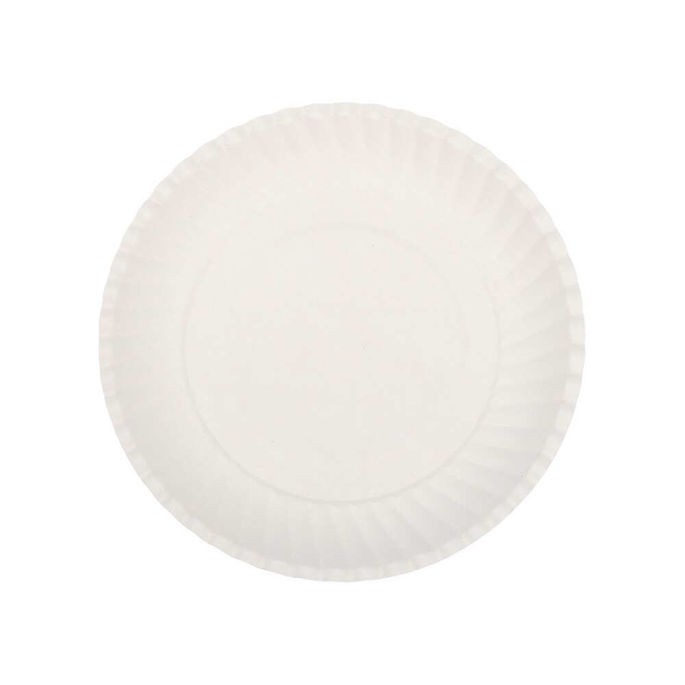 14/15.5/18/23 Cm Wegwerp Borden Wit Papier Disc Kids Verjaardag Platen Baby Shower Wedding Party Cake Pan effen Servies Suppl: 50Pcs 14cm