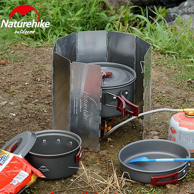 Naturehike Camping Herde Windschutz Kochen Windschutzscheibe draussen Zubehör Winddicht Falten Bildschirm