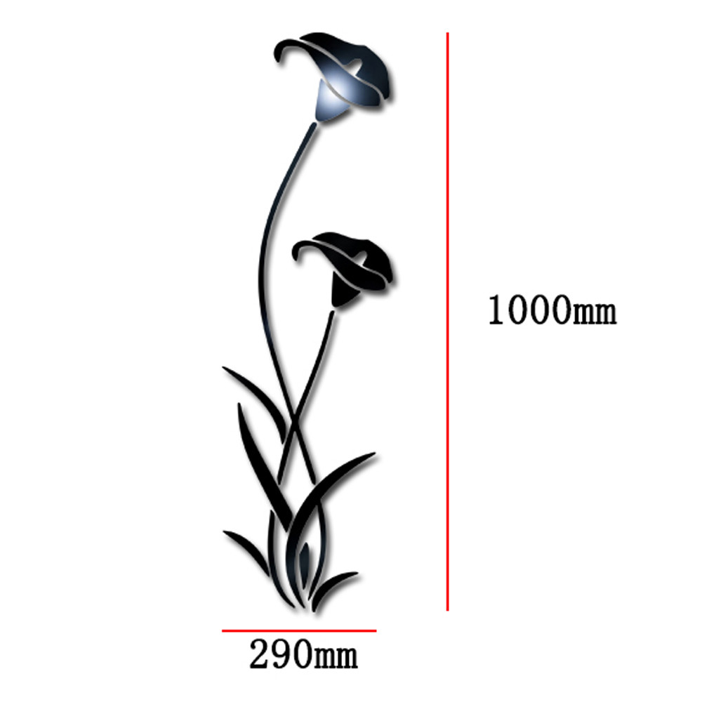 Kreatywne akrylowe naklejki ścienne z efektem lustra 3d Diy kształt kwiatu naklejki ścienne nowoczesne dekoracyjne naklejki lustro odblaskowe tapety