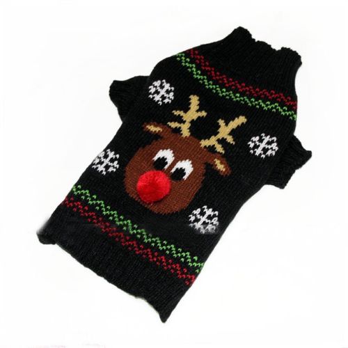 Jultröjor hund husdjur katt jul varm tröja tröja kläder vinter valp stickat kostym kappa kläder
