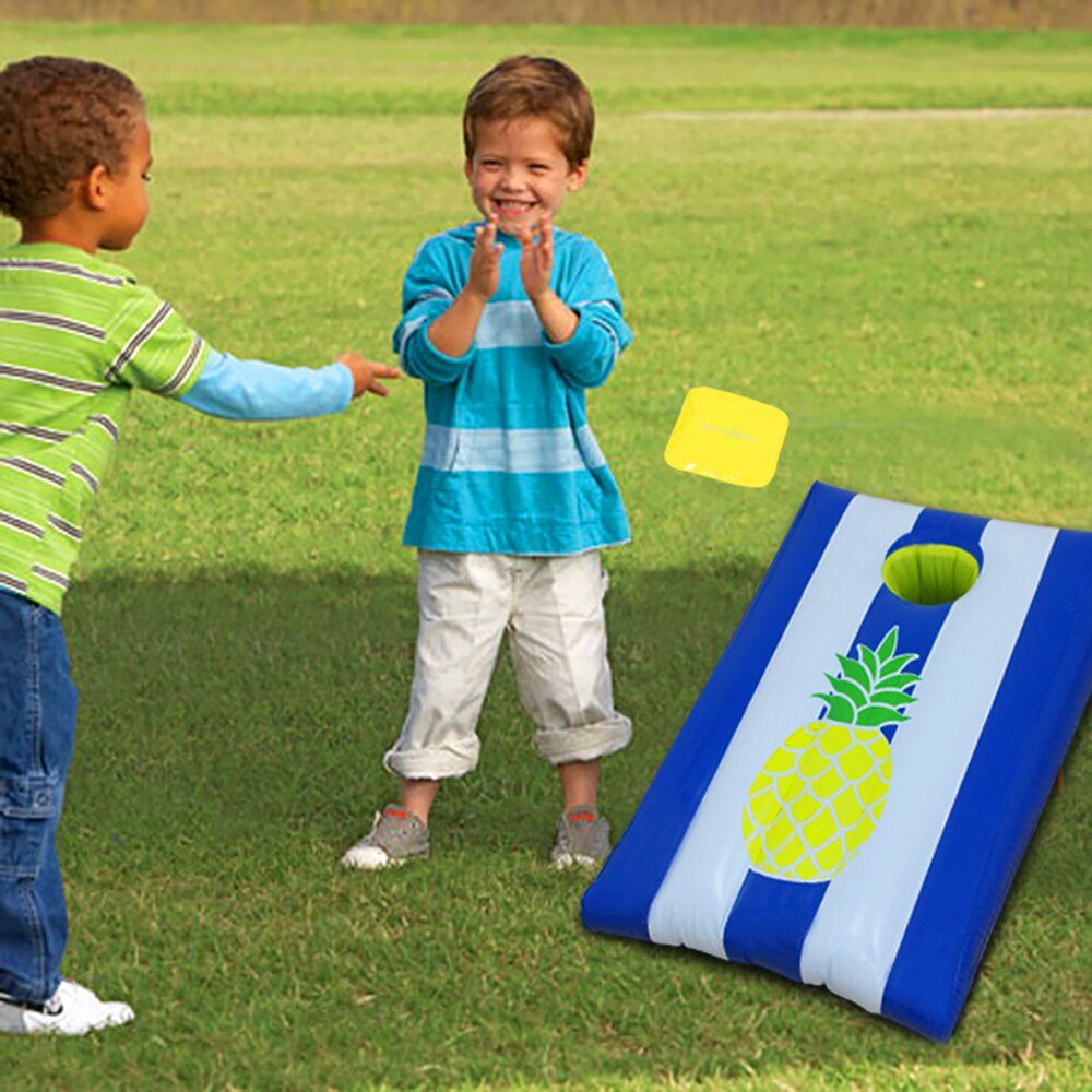 1 Opblaasbare Board + 6 Bean Bagscornhole Game Cornhole Toss Game Toss Game Ouder-kind Spel Ourdoor Indoor Speelgoed