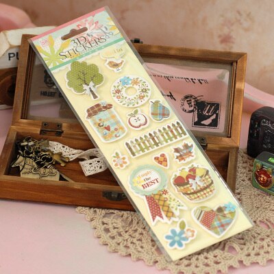 Papel de felicitación Eno, pegatinas 3D para hacer tarjetas de decoración, pegatinas de scrapbooking, pegatina retro de papel artesanal: 09