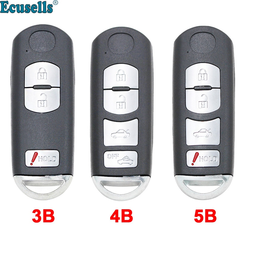 2+1 Button 3 Button 3+1 Button 4 Button Replacement Remote Key Shell Case Fob For Mazda 3 5 6 CX-7 CX-9 with insert key