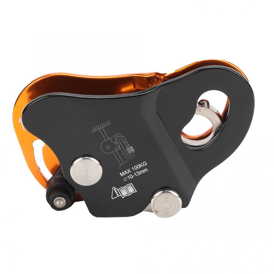 Rock Climbing Descender Grab Rope Safety Equipment Removable Rope Gripper Automatic Lock Anti Fall Protctive Gear