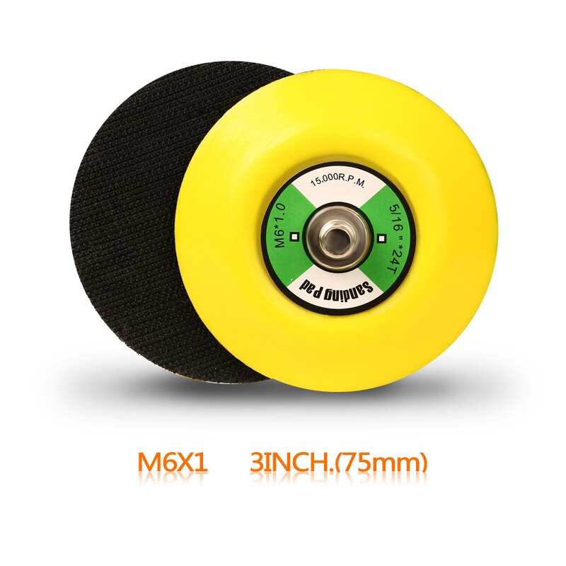SPTA Backer Backing Plate Pad 2Inch/3inch/4inch/5inch/6inch Hook&amp;Loop For Air Sander Car Polisher Buffing -- Select Size: 3inches M6