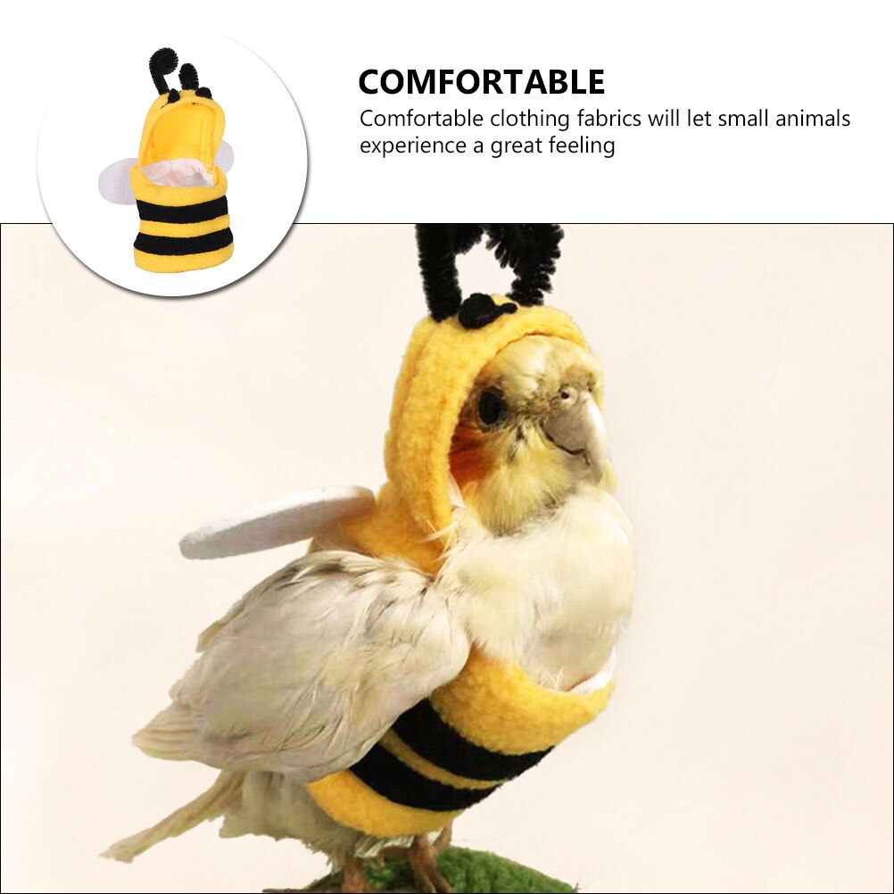 2pcs Cockatiel Bird Costume Bird Clothing Polyester Parrot Clothing Warm Parrot Clothes