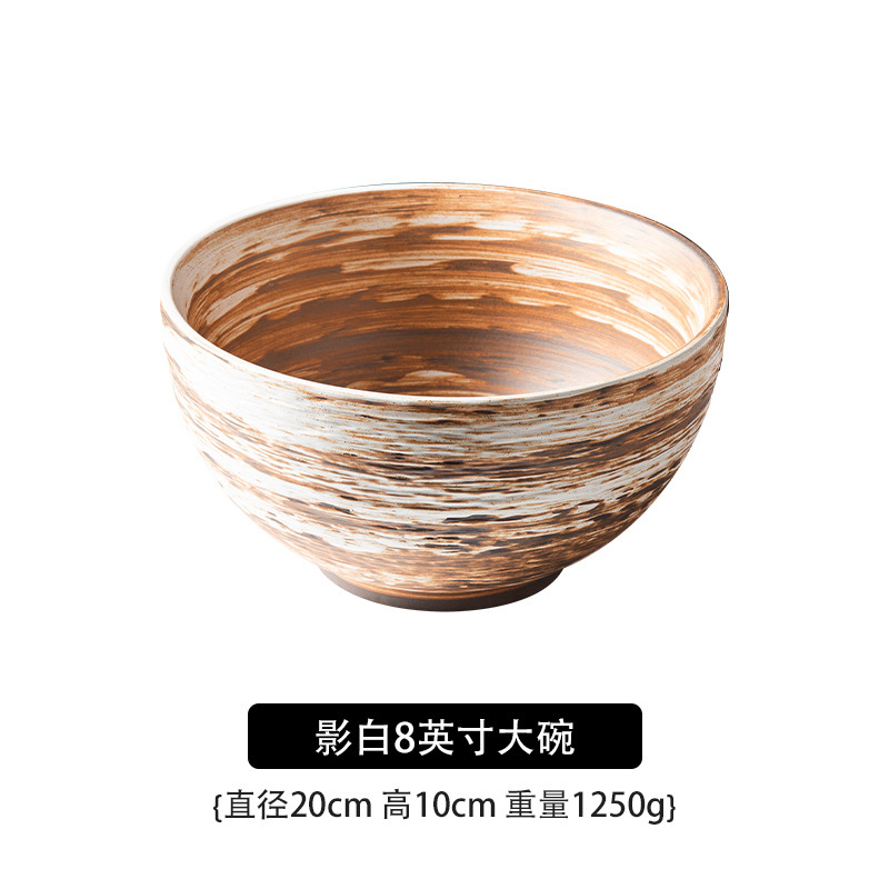 Karkea keramiikka astiasto lautanen kotitalousruoka lautanen keraamiset nyytit lautanen pihvi illallislautanen japanilainen tarjotin riisikulho nuudelit: Värikäs