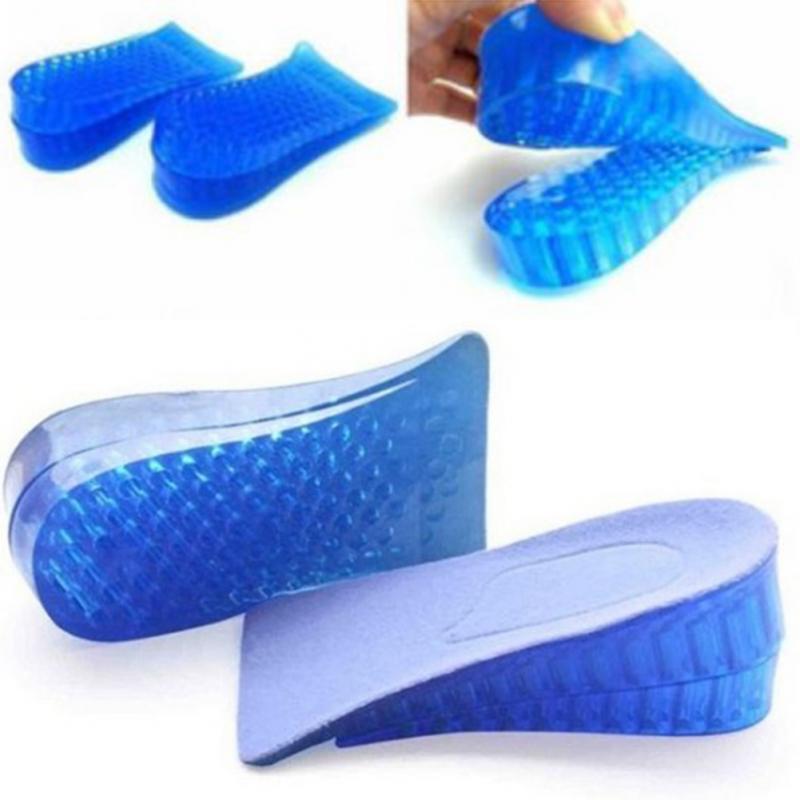 Siliconen gel inlegzolen 1 paar Unisex Vrouwen Mannen Siliconen Gel Lift Hoogte Verhoog Inlegzolen Hak Insert Pad