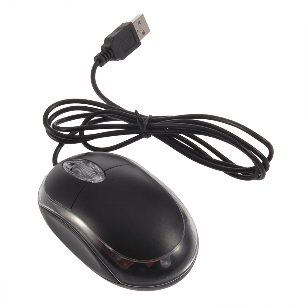 1Pcs 800 DPI USB Black Modern Tiny USB Optical Scroll Wheel Mice Mouse