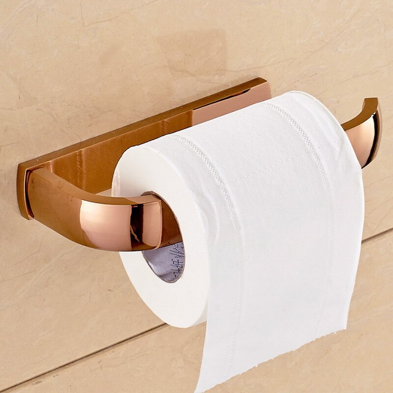 Dobbelte håndklædestænger i rosaguld, badeværelseshåndklædering, vægmonteret, badeværelsestilbehør, håndklædestativ, håndklædering, toiletbørste, sæbeholder: Lysegrå