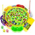 Kinderen Vissen Speelgoed Muziek Vissen Boord Set Magnetische Roterende Functie Licht Baby Educatief Speelgoed Kerstcadeau: 45pcs fish