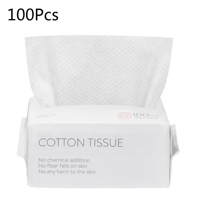 50/100 stk engangs ansigtshåndklæde rejse bomuld makeup servietter ansigtsrens gxmc: D