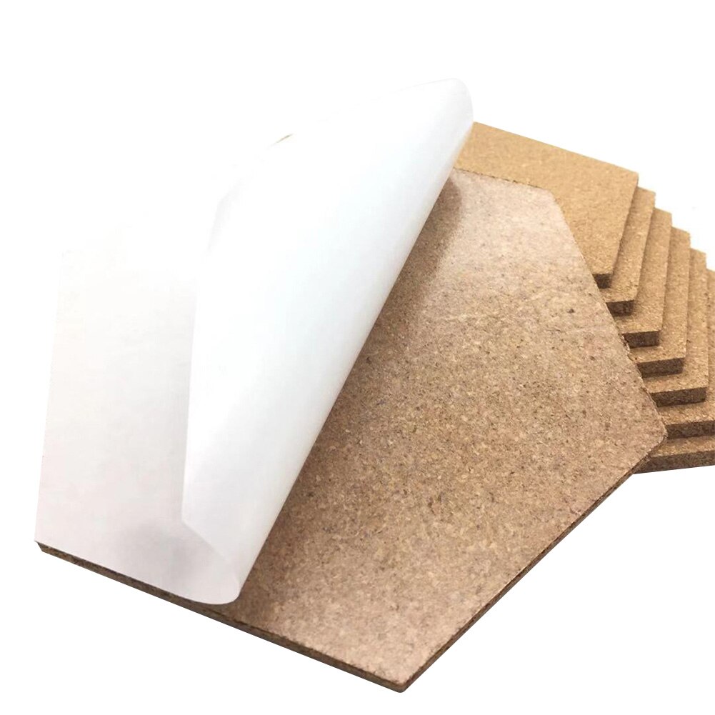 4pcs Bulletin Frame Photo Background Drawing Stickers Self Adhesive Decoration Office Hexagon Cork Board Wall Message Wood Home