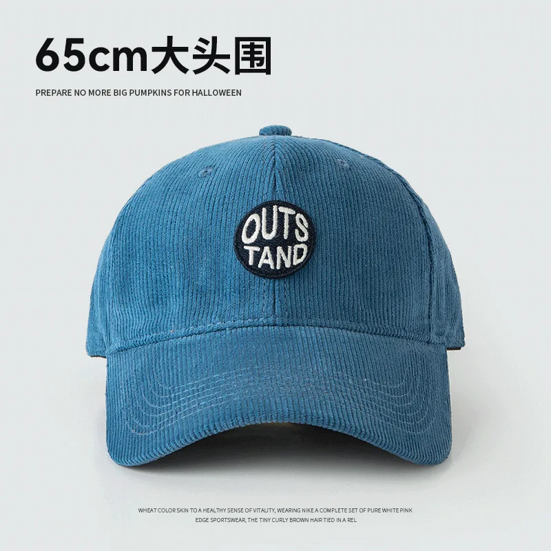 groß Kopf Baseball Kappen für Männer Kabel Wärme Winddicht Herbst Winter Gestickte Mütze Frauen Snapback Deckel Trucker Hütte Gorras: dunkel Grau