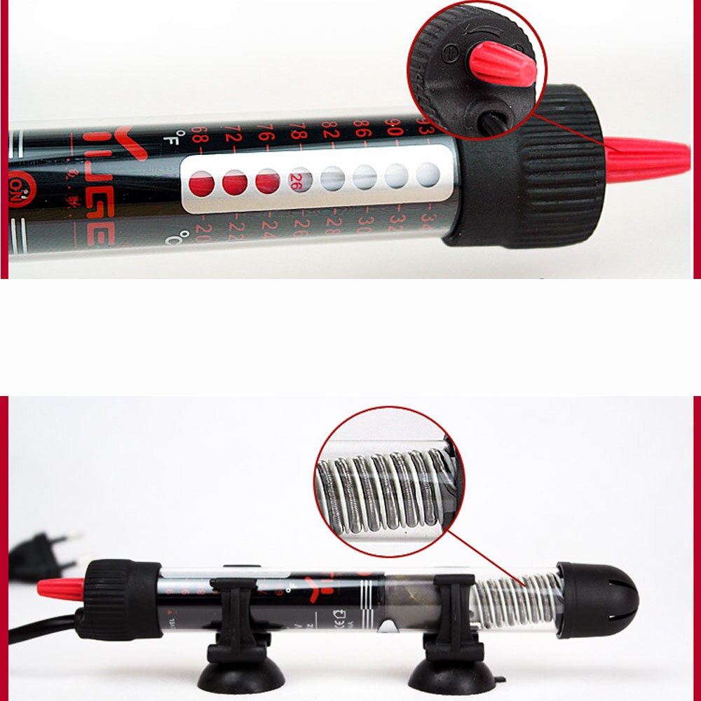 YUGE Aquarium Heater with Thermometer Alarm Submersible Water Temperature Meter Temperature Controller Kit Set Fist Tank Heating