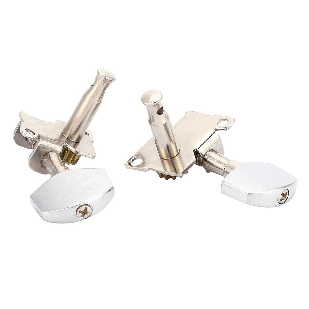 Tuning Peg Machine Head 2L2R Zilveren Klassieke Stijl Ukulele Stemsleutels Machine Heads Ukulele Diy Onderdelen