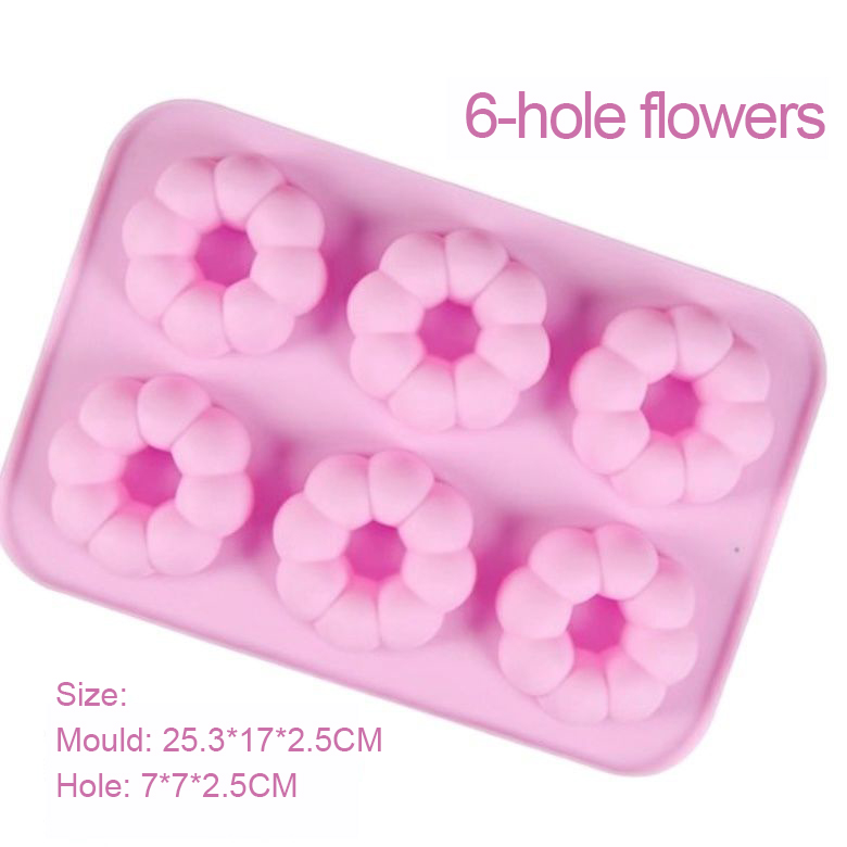 Máquina para hacer rosquillas de silicona 3D DIY para hornear pastelería galletas moldes redondos de Chocolate molde para pastel de magdalenas postre herramientas de cocina hechas a mano: Verde