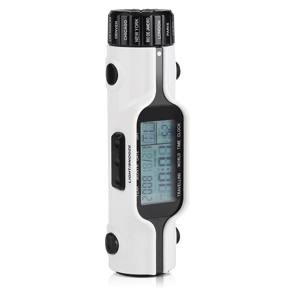 Multifunctionele Lcd-scherm Digitale Zaklamp Klok Kalender Temperatuur Meter Digitale Klok Tafel Klok Digitale Klok Horloge: Default Title