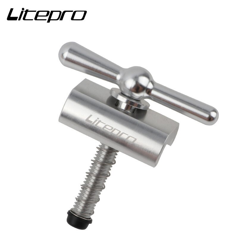 1 set Litepro for Brompton folding bicycle hinge clamp lever C buckle bike accessories: silver
