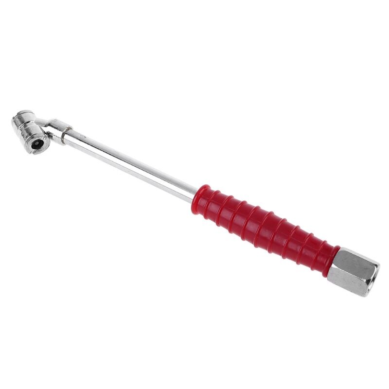 Dual Air Tire Chuck Head Tire Inflator Rod - 1/4 Inch NPT with Handle use for Trucks, Buses, Tractors, and RV's