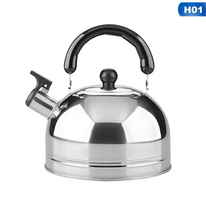 Stainless Steel 2/3/4L Water Kettle Induction Cooker Camping Kettles Stove Whistling Water Gas Teapot Cooking Tools Kitchen: H01-2L