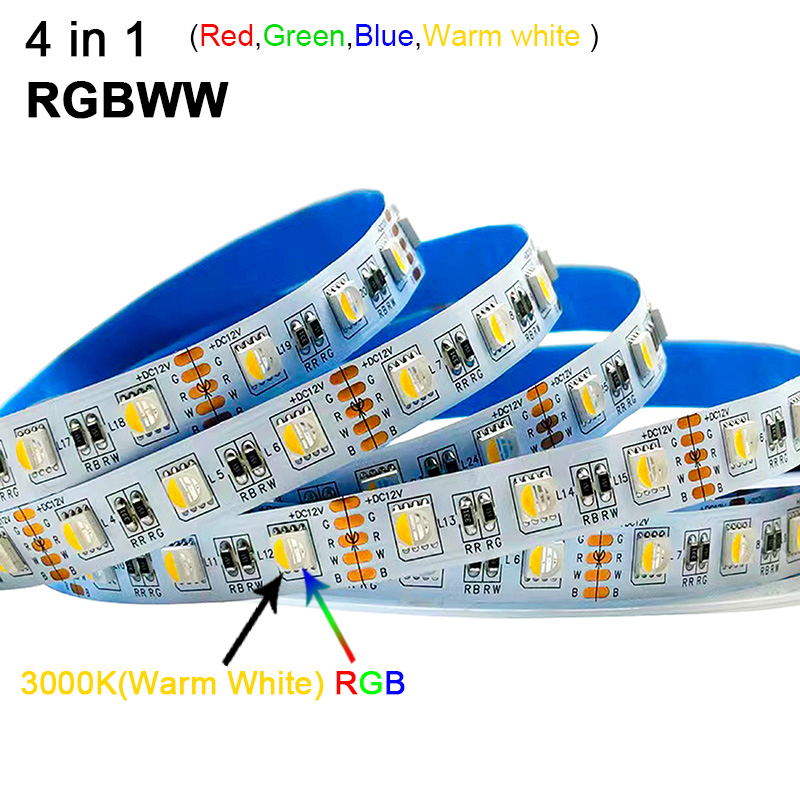 5M 300LEDs Waterproof RGB LED Strip 5050 DC12V 60LEDs/M Flexible Light Belt Led Ribbon Tape Home Decoration 24V RGBW Lamp Strips: WHITE / Emitting Color5 / 0-5W