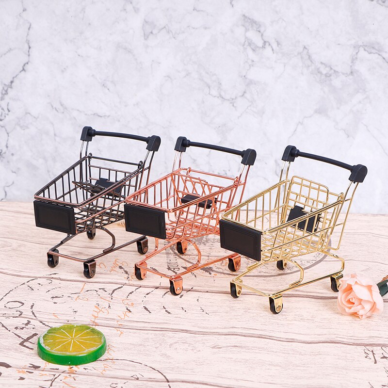 Mini caddie de Shopping, pour le bureau et la maison, pour ranger des articles divers, ornements, modèle de jouet pour enfants,