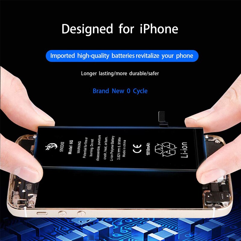 Innebygd batteribytte og verktøysett sett li-ion batteri reparasjonsverktøysett for iphone 4 4s 5 5c 5s 6 6s 7 7 plus 8 x