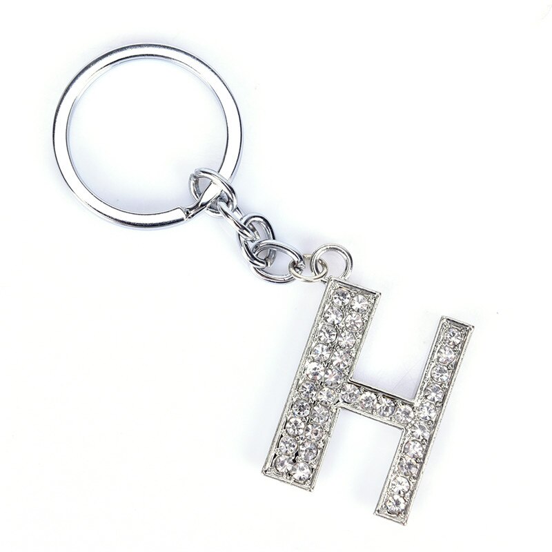 Crystal Rhinestone Alfabet Sleutelhanger Beginletter Sleutelhanger Keten Unisex Sleutelhanger Letters: H