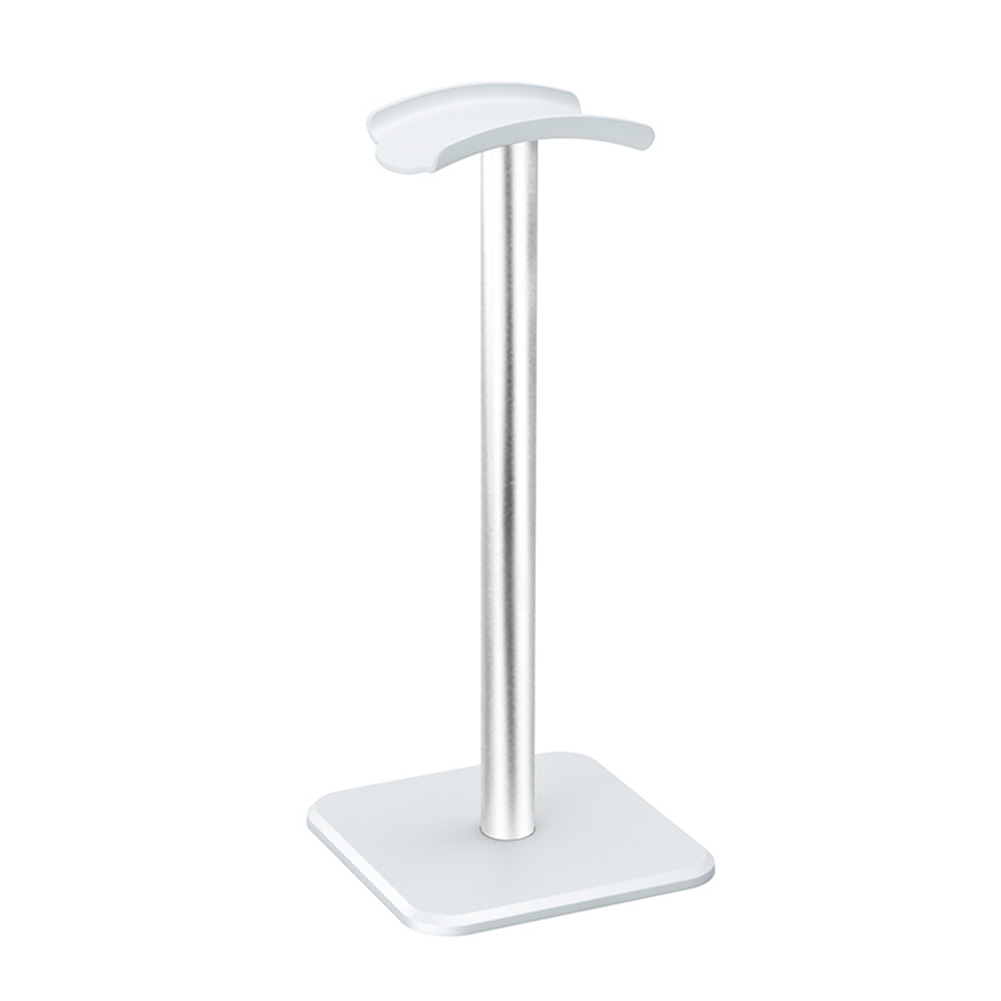 Aluminium Alloy Headphone Stand Holder Space Saving Gaming Headset Stand Rack Desktop Organizer Display Earphone Hanger Bracket: WHITE