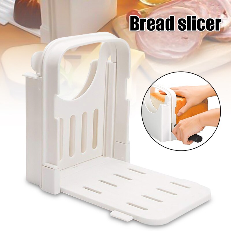 Bread Slicer Guide Adjustable Bread Roast Loaf Slicer Cutter Folding Toast Slicing Mold TP