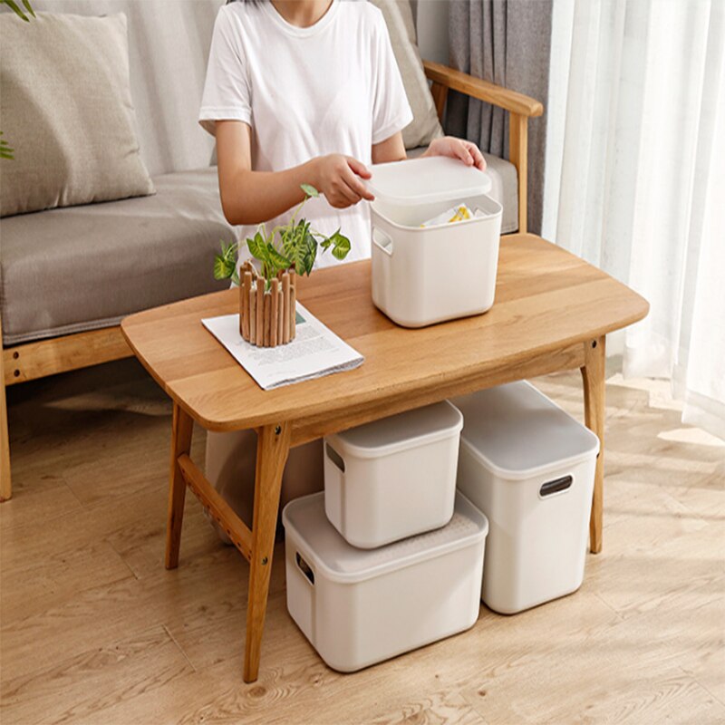 Household environmental protection with lid storage box anti-fall soft basket cosmetics storage underwear storage box A10958