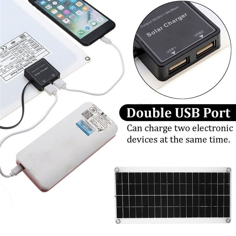 Dobbel usb 15w solcellepanel reiseregulator invertere diy multifunksjonell dc/usb ladestrømforsyning usb solcellepanel